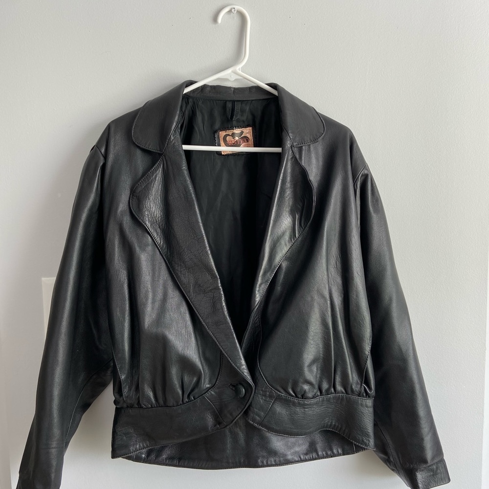 80s leather jacket